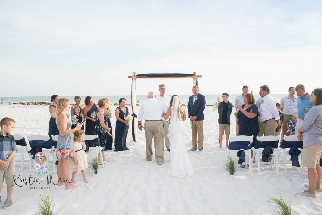 beach wedding navy blue